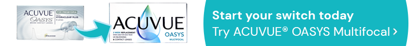 Begin nu met overstappen. Probeer ACUVUE® OASYS Multifocal